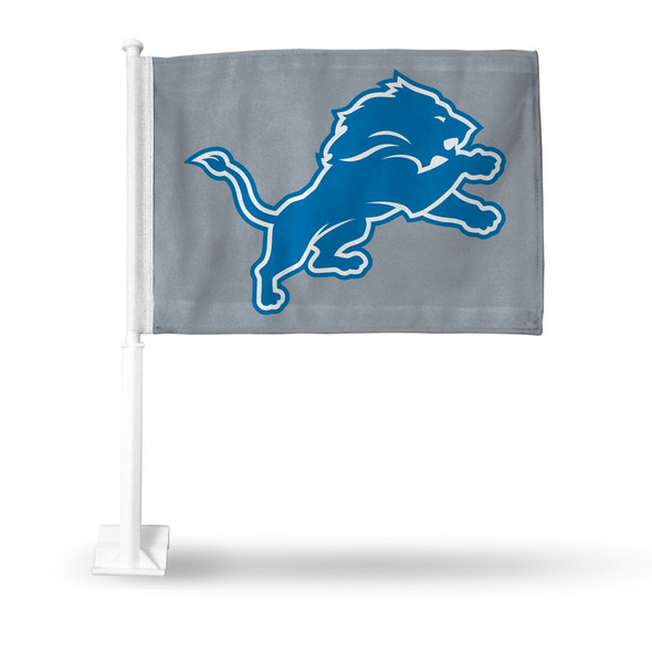 Detroit Lions Gray Car Flag