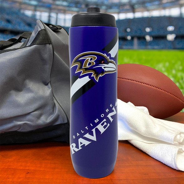 Baltimore Ravens Squeezy Water Bottle Sports Drink Bottle Fan Gear