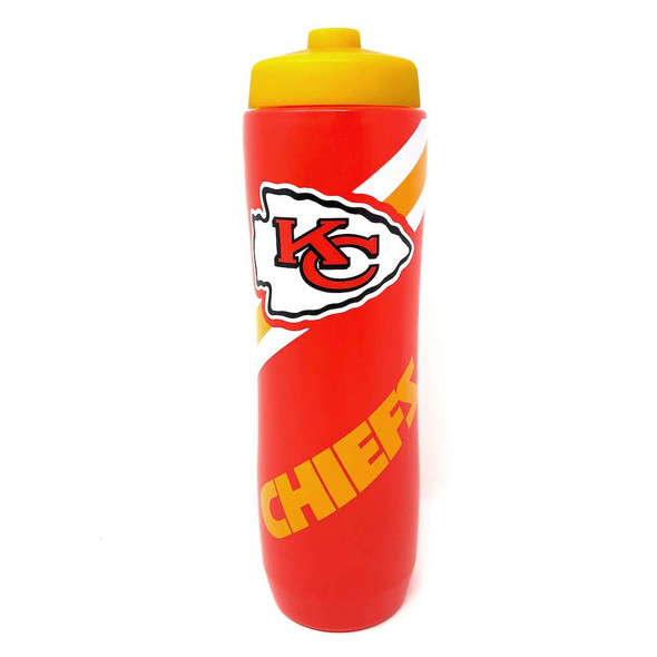 Kansas City Chiefs Squeezy Water Bottle Sports Drink Bottle Fan Gear