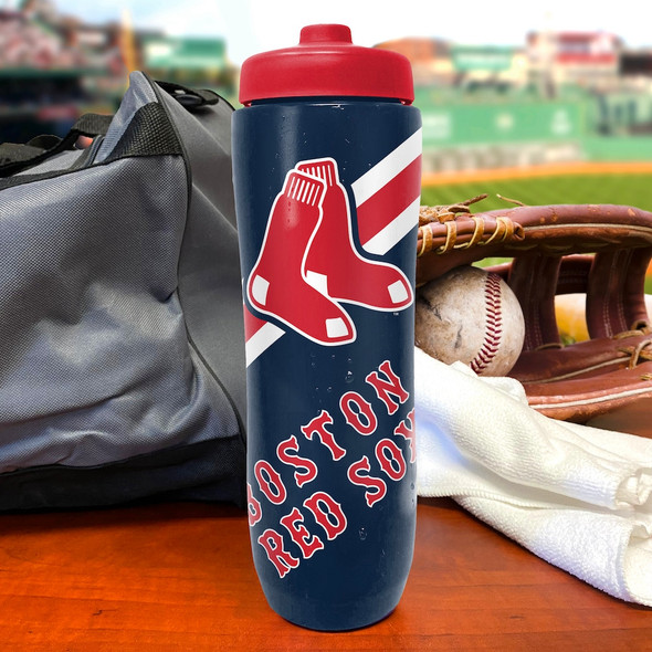 Boston Red Sox Squeezy Water Bottle Sports Drink Bottle Fan Gear