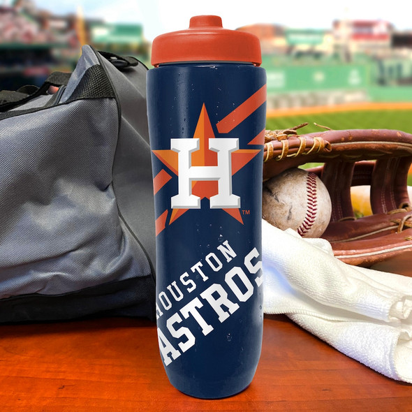 Houston Astros Squeezy Water Bottle Sports Drink Bottle Fan Gear