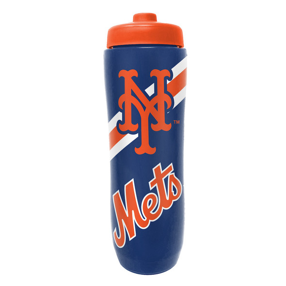 New York Mets Squeezy Water Bottle Sports Drink Bottle Fan Gear