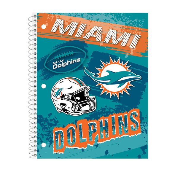 Miami Dolphins Spiral Notebook NFL School Office Writing Journal