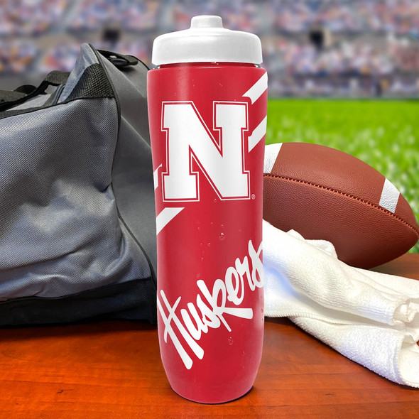 Nebraska Cornhuskers Squeezy Water Bottle Sports Drink Bottle Fan Gear