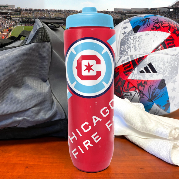 Chicago Fire Squeezy Water Bottle Sports Drink Bottle Fan Gear