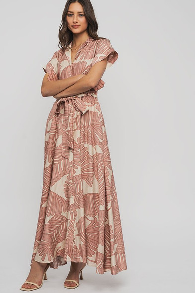 Forever Fern Maxi Belted Shirt Dress