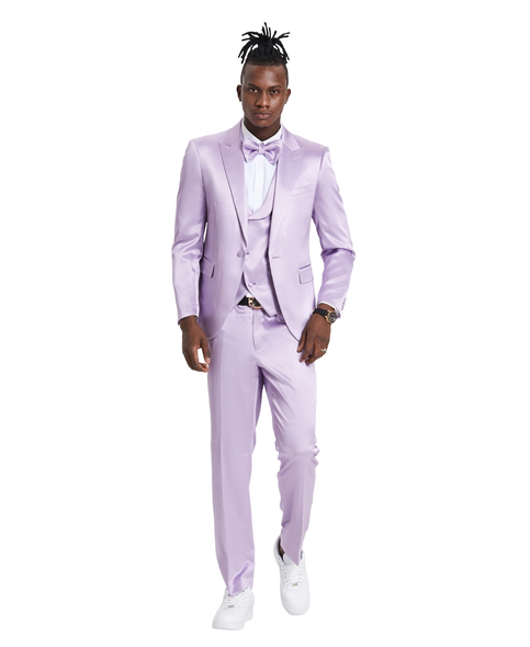 Men's 3-Piece Peak Lapel Suit - Lavender