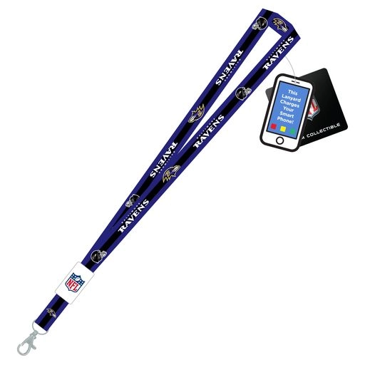 Baltimore Ravens Charging Lanyard iPhone iPad USB Cable NFL Fan Gear