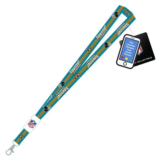 Jacksonville Jaguars Charging Lanyard iPhone iPad USB Cable NFL Fan Gear