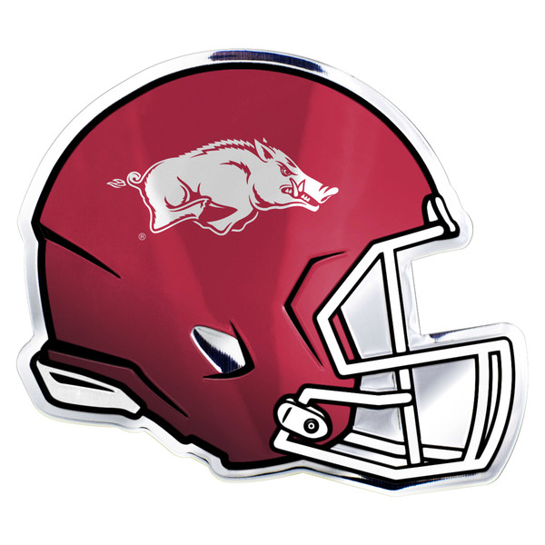 University of Arkansas - Arkansas Razorbacks Embossed Helmet Emblem Razorback Primary Logo Cardinal