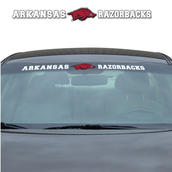 Arkansas Razorbacks Windshield Decal Primary Logo and Team Wordmark