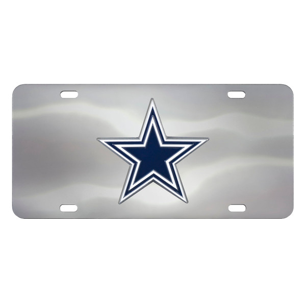 Dallas Cowboys Diecast License Plate Star Primary Logo Stainless Steel