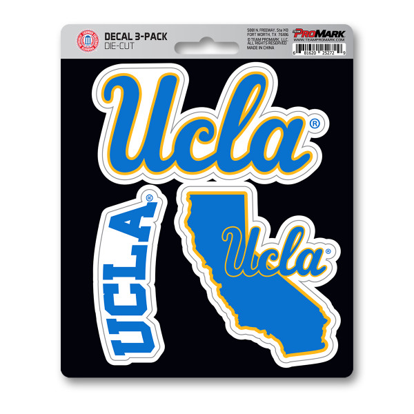 UCLA Bruins Decal 3-pk 3 Various Logos / Wordmark