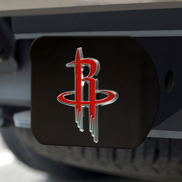 NBA - Houston Rockets Hitch Cover - Color on Black 3.4"x4"