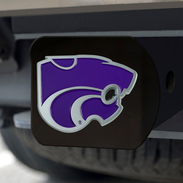 Kansas State University Hitch Cover - Color on Black 3.4"x4"