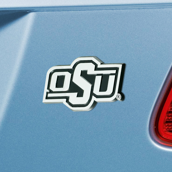 Oklahoma State University Chrome Emblem 3"x3.2"