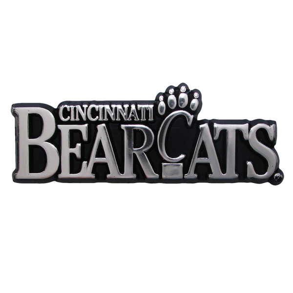 University of Cincinnati - Cincinnati Bearcats Molded Chrome Emblem "Cincinnati BearCats" Wordmark Chrome