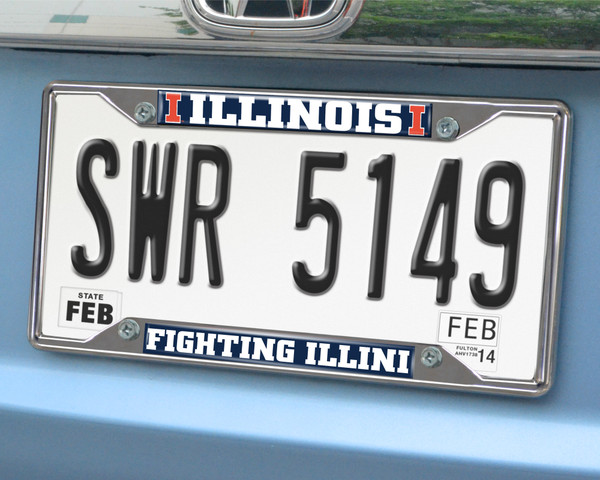 University of Illinois License Plate Frame 6.25"x12.25"