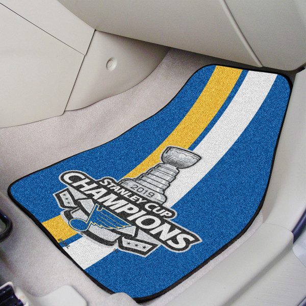 NHL - St. Louis Blues 2019 Stanley Cup Champions 2-pc Carpet Car Mat Set