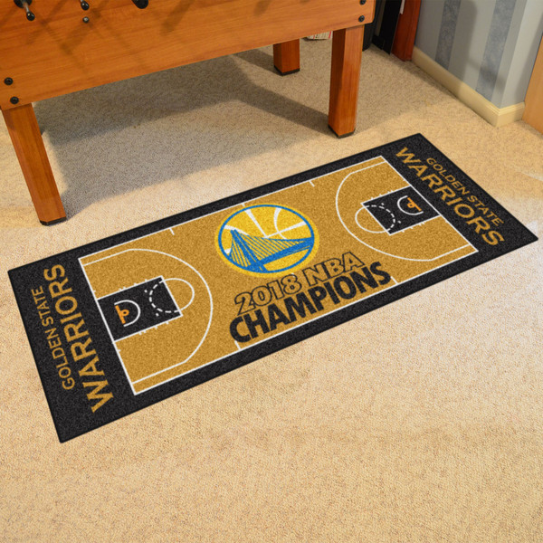 NBA - Golden State Warriors 2018 NBA Finals Champions NBA Court Large Runner 29.5x54