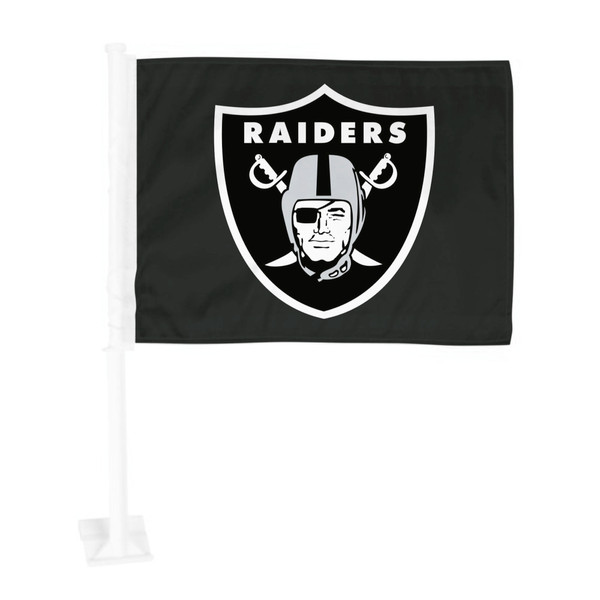 Las Vegas Raiders Car Flag Raider Shield Primary Logo Black