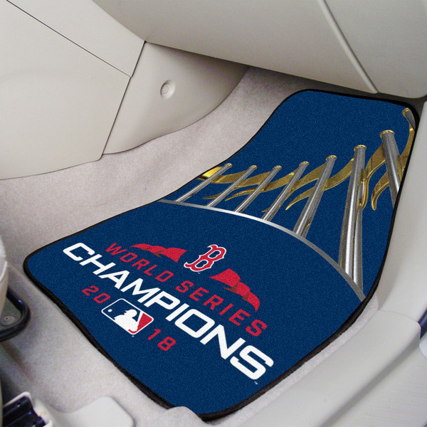 Boston Red Sox 2018 World Series Champions 2-piece Carpeted Cat Mats 18"x27"