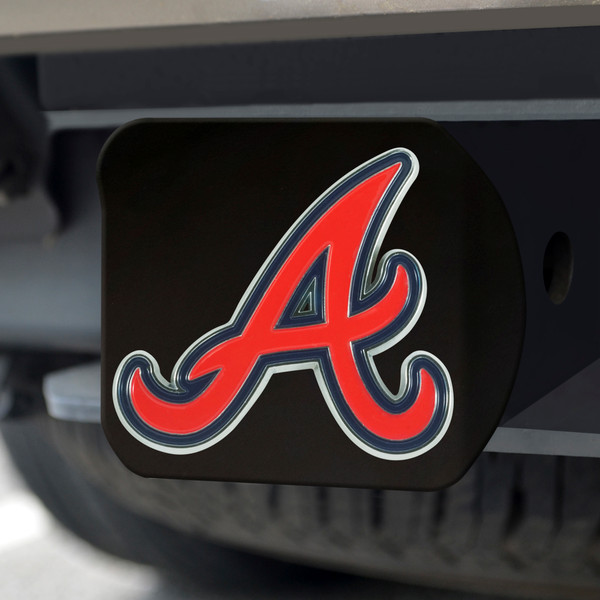 MLB - Atlanta Braves Color Hitch - Black 3.4"x4"