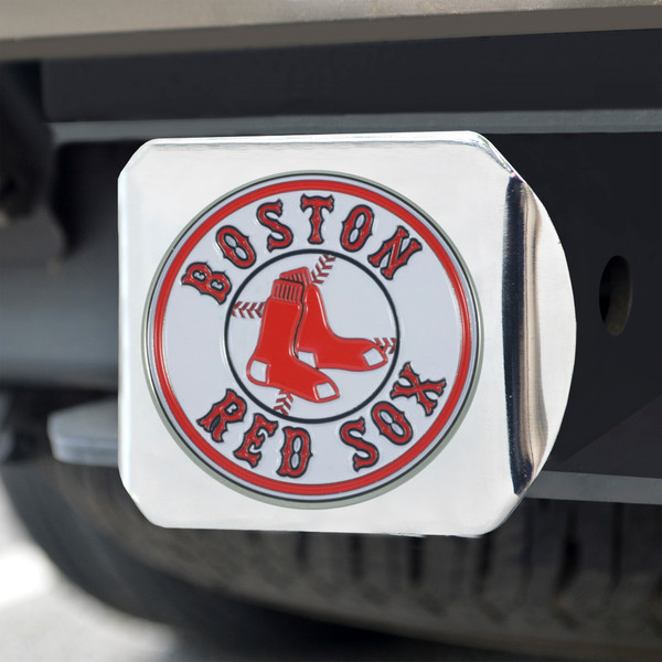 MLB - Boston Red Sox Color Hitch - Chrome 3.4"x4"