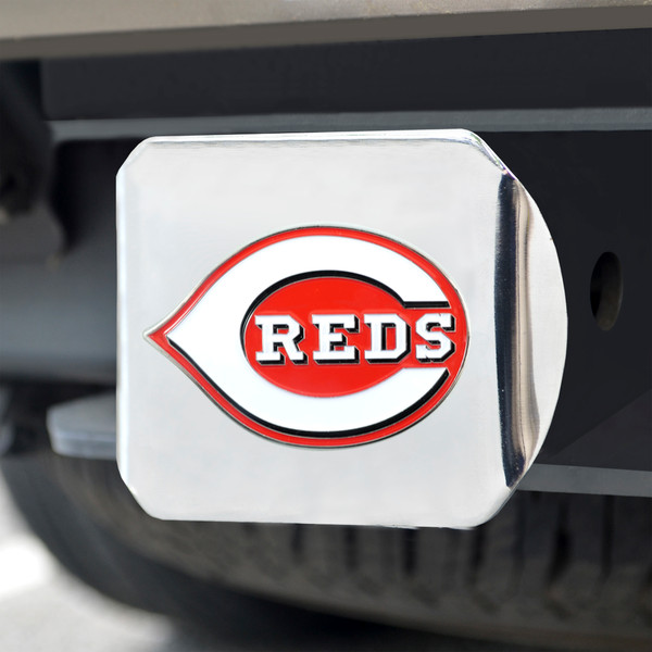 MLB - Cincinnati Reds Color Hitch - Chrome 3.4"x4"