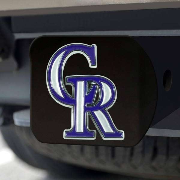 MLB - Colorado Rockies Color Hitch - Black 3.4"x4"