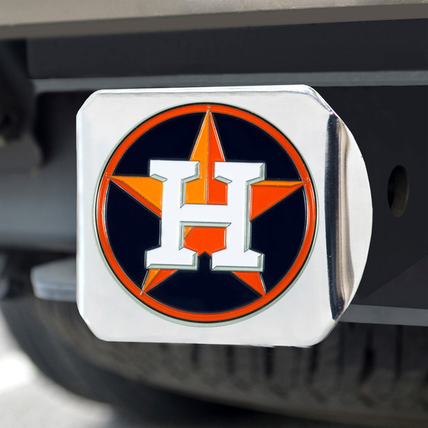 MLB - Houston Astros Color Hitch - Chrome 3.4"x4"