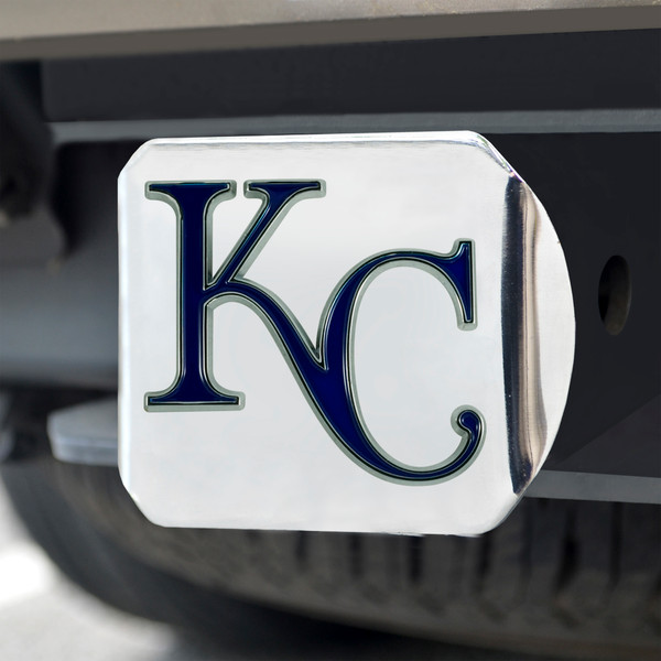 MLB - Kansas City Royals Color Hitch - Chrome 3.4"x4"