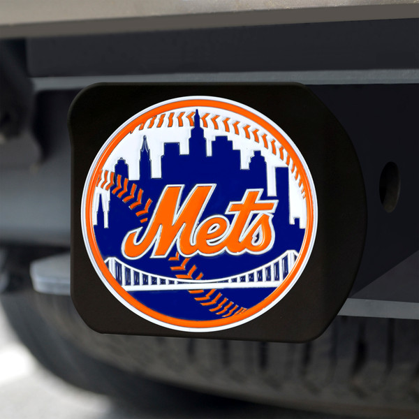 MLB - New York Mets Color Hitch - Black 3.4"x4"