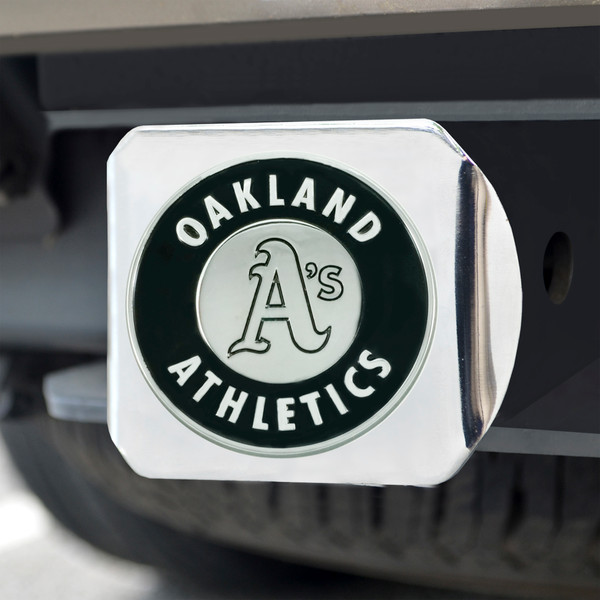 MLB - Oakland Athletics Hitch Cover - Chrome 3.4"x4"