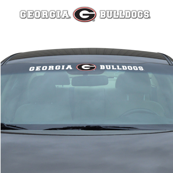 Georgia Bulldogs Windshield Decal Primary Logo and Team Wordmark