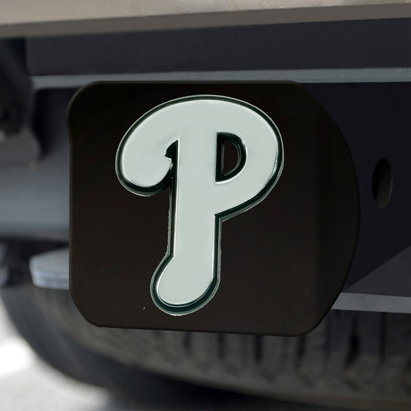 MLB - Philadelphia Phillies Hitch Cover - Black 3.4"x4"