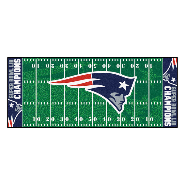 New England Patriots Football Field Runner Super Bowl LIII Champions