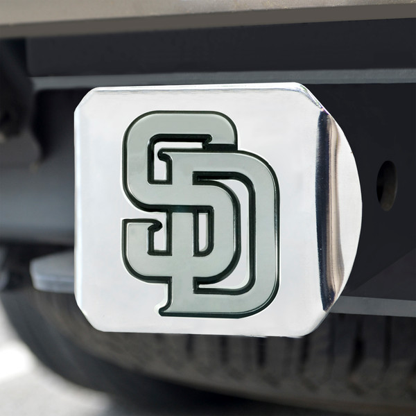 MLB - San Diego Padres Hitch Cover - Chrome 3.4"x4"