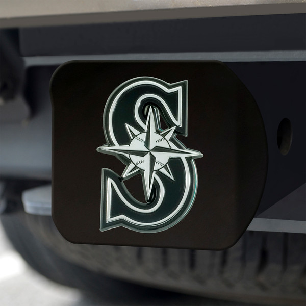 MLB - Seattle Mariners Hitch Cover - Black 3.4"x4"