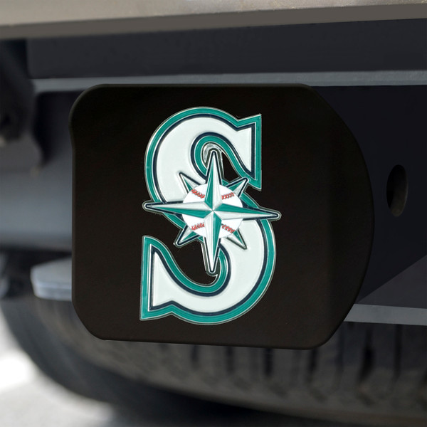 MLB - Seattle Mariners Color Hitch - Black 3.4"x4"