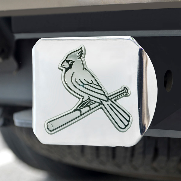 MLB - St. Louis Cardinals Hitch Cover - Chrome 3.4"x4"