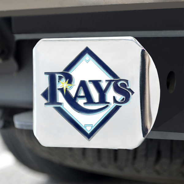 MLB - Tampa Bay Rays Color Hitch - Chrome 3.4"x4"