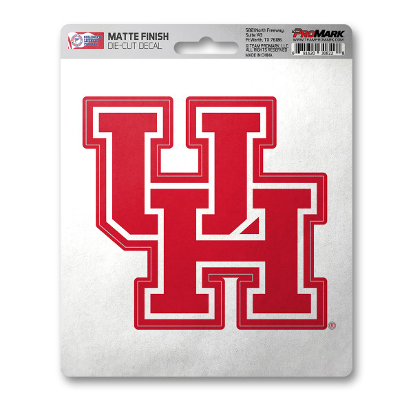 Houston Cougars Matte Decal "UH" Logo