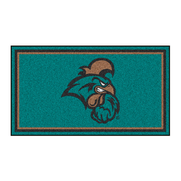 Coastal Carolina University - Coastal Carolina Chanticleers 3x5 Rug "Chanticleer Bird" Logo Teal