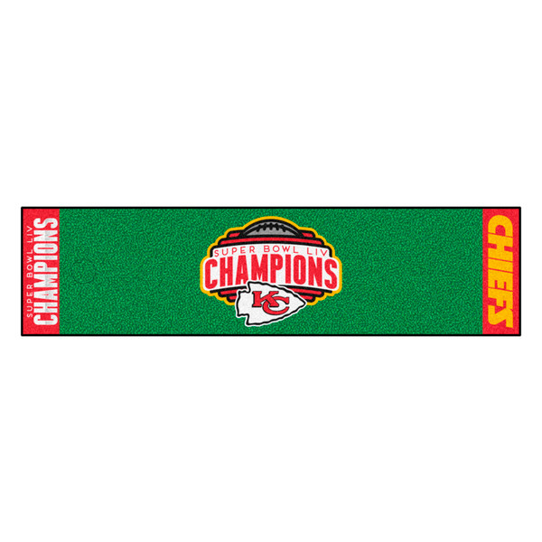 Kansas City Chiefs Putting Green Mat Super Bowl LIV Champions Green