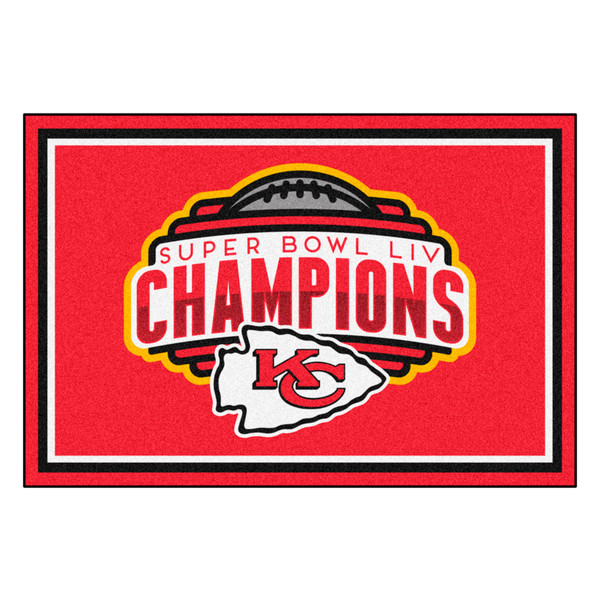 Kansas City Chiefs 5x8 Rug Super Bowl LIV Champions Red