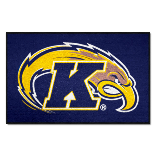 Kent State University - Kent State Golden Flashes Starter Mat "K & Golden Eagle" Logo Blue