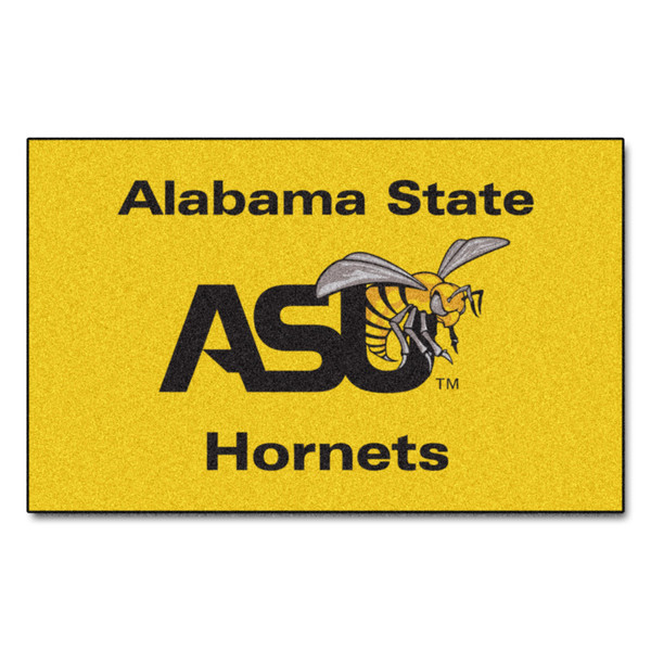 Alabama State University - Alabama State Hornets Ulti-Mat "ASU Hornet" Logo Yellow