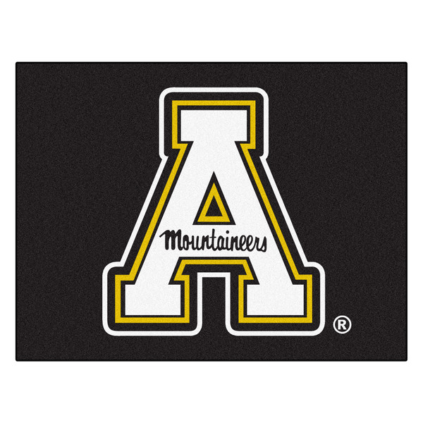 Appalachian State University - Appalachian State Mountaineers All-Star Mat "A & Mountaineers" Logo Black