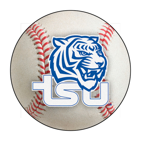 Tennessee State University - Tennessee State Tigers Baseball Mat "Tiger & TSU" Logo White